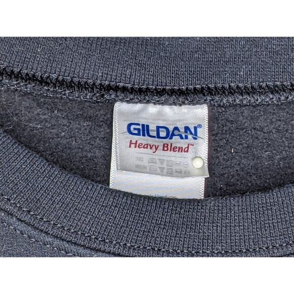 Gildan Christmas Rabbit Bunny Sweatshirt MEDIUM Black HOPPY HOLIDAYS READ - Picture 4 of 6